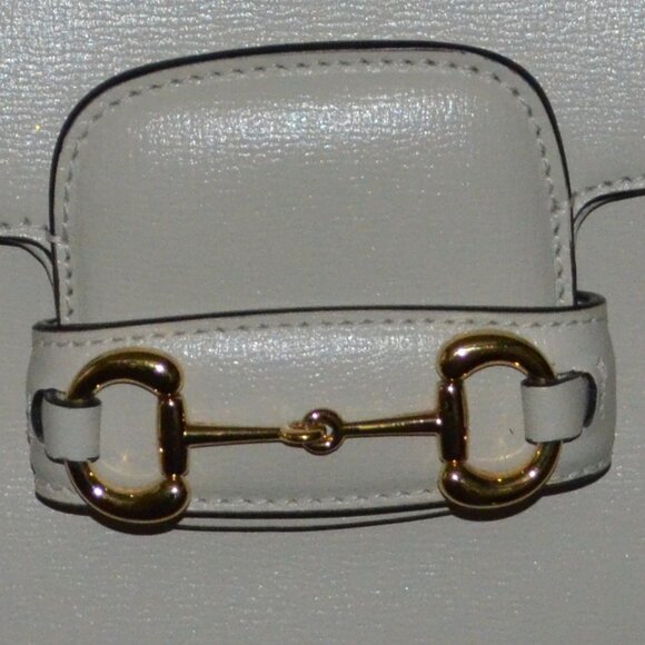 NWOT $3550 Gucci Cream Leather Horsebit 1955 Crossbody Shoulder Handbag 2 Straps - Picture 5 of 14